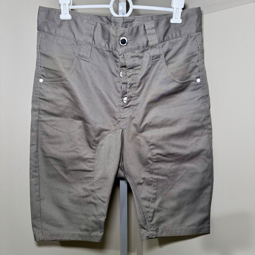 Humor Lago Olive Green Grey Drop Crotch Streetwear Shorts Womens Size M